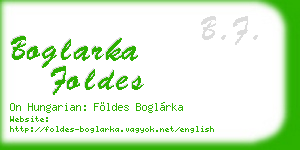 boglarka foldes business card